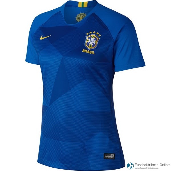 Brasilien Trikot Auswarts Damen 2018 Blau Fussballtrikots Günstig